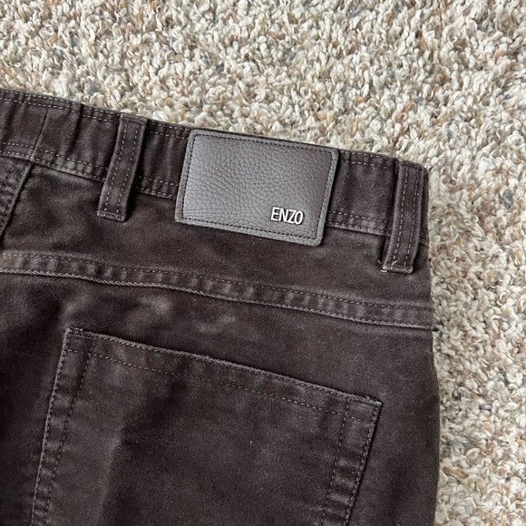 Enzo Denim Albert Straight Leg Brown Jeans - Picture 5 of 5